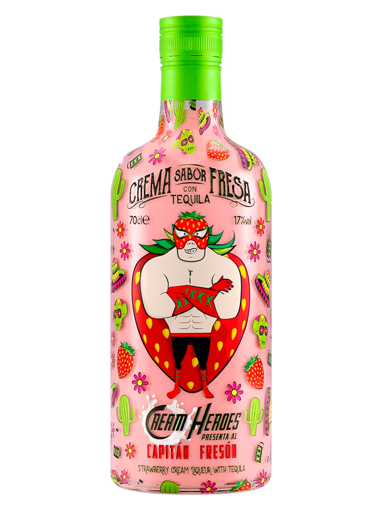 Crema Tequila sabor Fresa Capitán Fresón