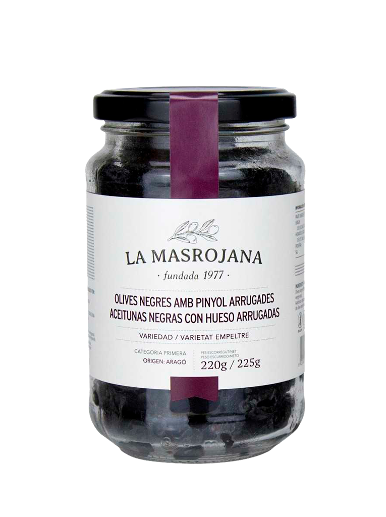 La Masrojana aceitunas negras arrugadas