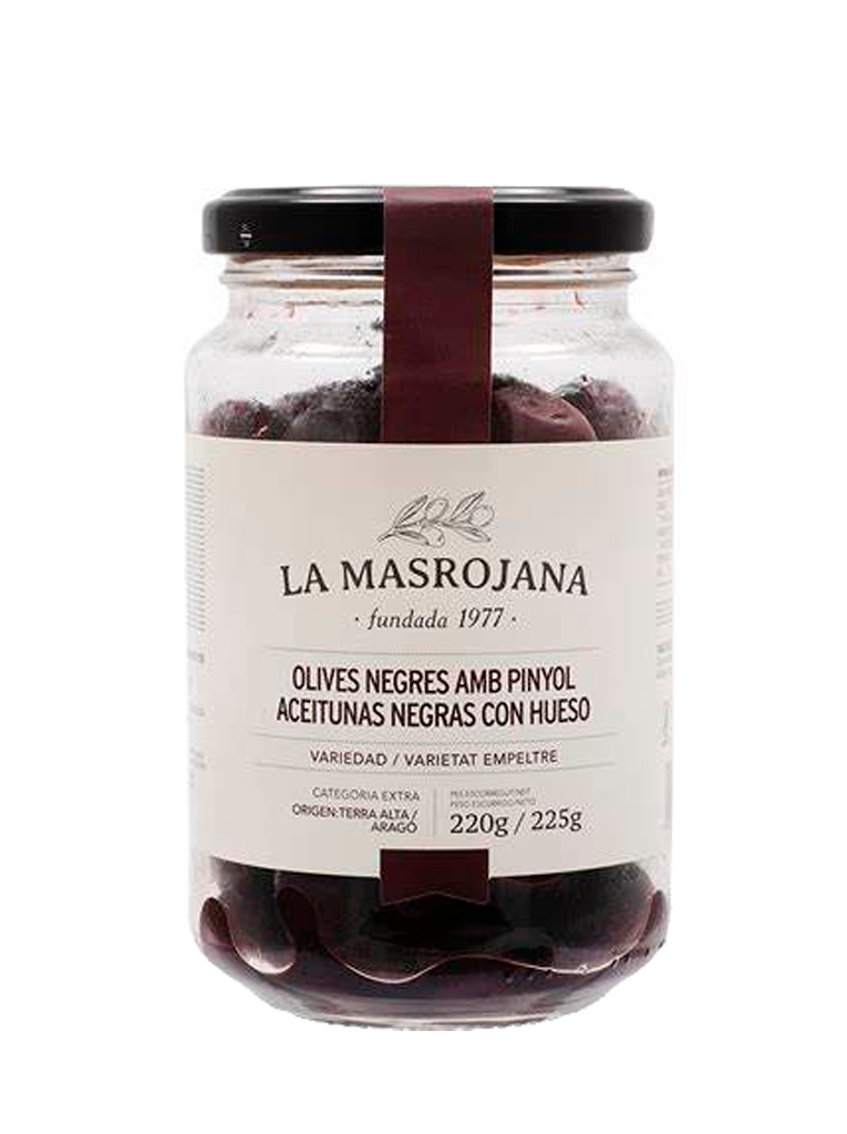 La Masrojana aceitunas negras con hueso