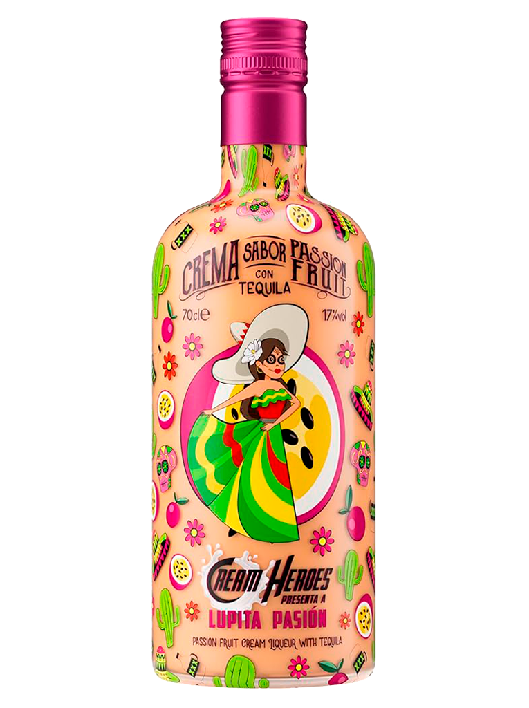 Crema Tequila sabor Passion Fruit Lupita