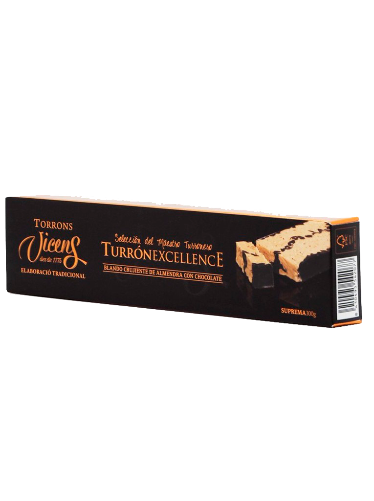 Turrón Vicens Blando Crujiente con Chocolate