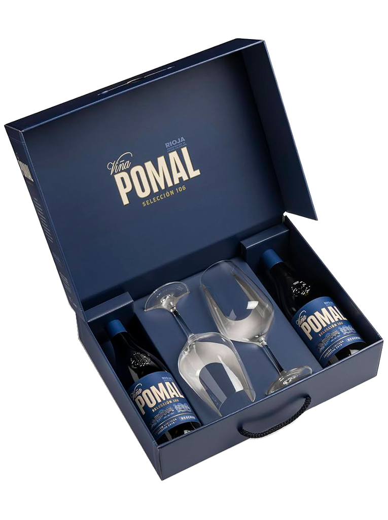 Viña Pomal 106 Barricas Rva 2 bot + 2 copas