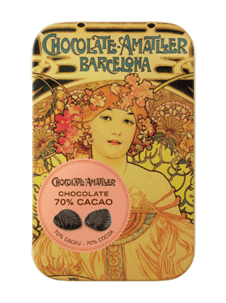 Amatller Fulles de Xocolata 70% Cacau Llauna 30g